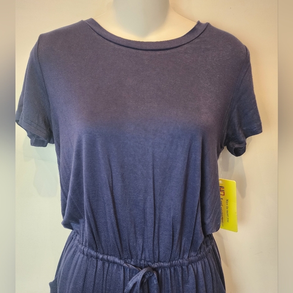 NWT New Blue Casual Dress Drawstring Waist Lightweight Dress Size S - Picture 3 of 8